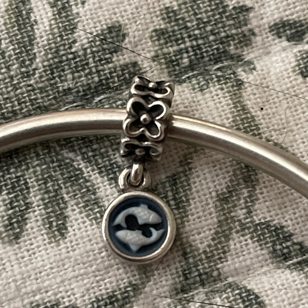 💯 Authentic Retired Pandora Zodiac Pisces Cameo Dangle Charm